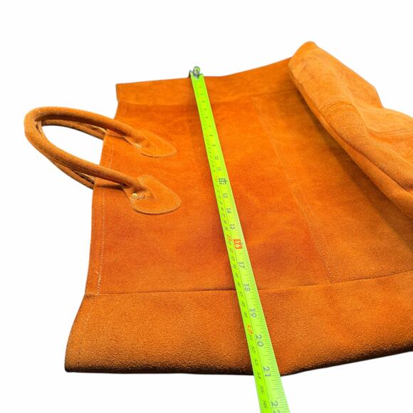 Vintage L.L.Bean Suede Tote Bag Brown XL 1980s Made in USA rare hard to find - Picture 15 of 16